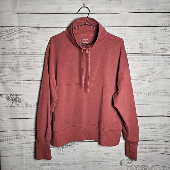 Old Navy Active Mauve Half Zip Pullover Sweatshirt Size XXL - Picture 2 of 6